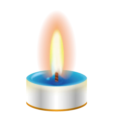 Blue Tealight Candle PNG Image