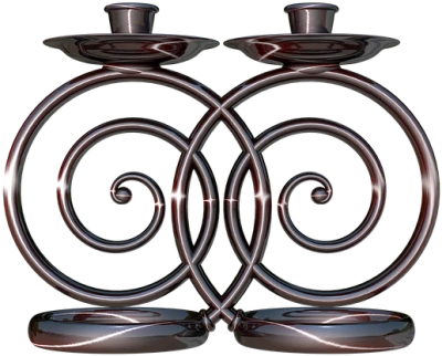 Metal Swirl Candle Holder Clipart