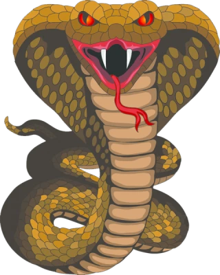 Angry King Cobra Snake Clipart