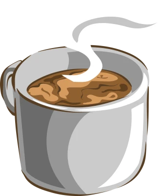 Steaming Hot Coffee Mug PNG Image