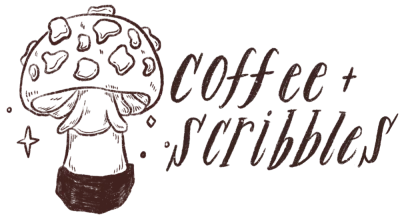 Free Coffee and Scribbles Mushroom PNG