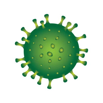 Free Green Coronavirus Cell Illustration PNG