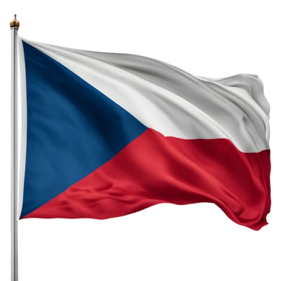 Waving Flag of Czech Republic Clipart