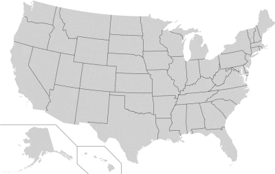 Blank United States County Map Transparent Background
