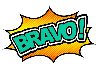 Bravo Comic Speech Bubble PNG Image