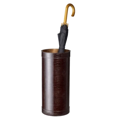 Brown Leather Umbrella Stand Transparent Background