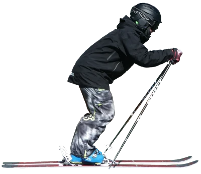 Male Skier In Black Jacket Free PNG