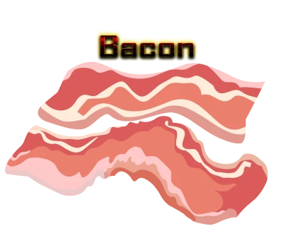 Raw Sliced Bacon Strips PNG Image