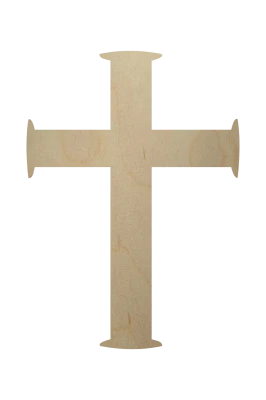 Wooden Cross Cutout Transparent Background