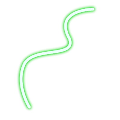 Neon Green Glowing Curved Line PNG Image