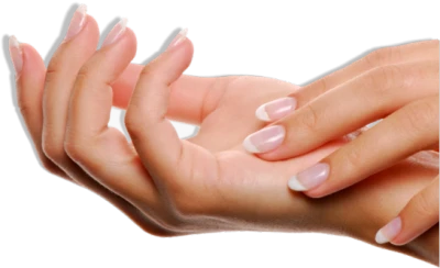 Woman Hands With French Manicure Clipart
