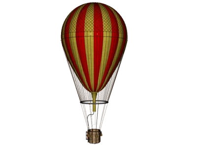 Red And Gold Hot Air Balloon Clipart
