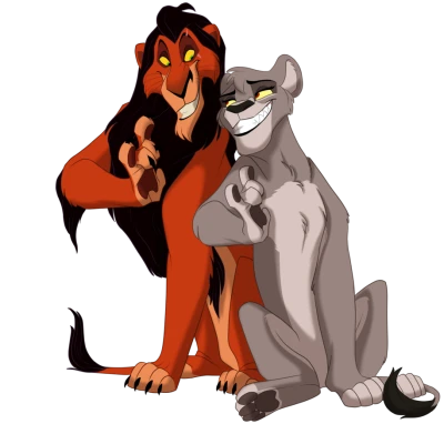 Scar And Zira Lion King Edit PNG Image