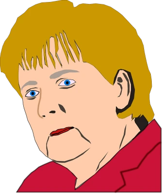 Angela Merkel Caricature Illustration Clipart