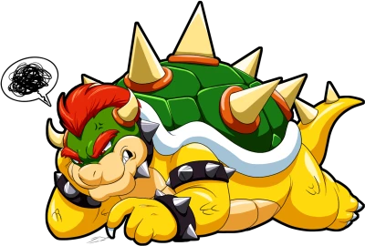 Angry Bowser Mario Character Clipart
