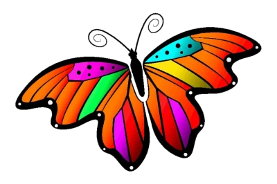 Colorful Stained Glass Butterfly PNG Image