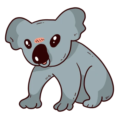 Cute Cartoon Koala Bear Clipart