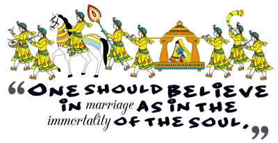 Indian Baraat Wedding Procession Illustration PNG Image