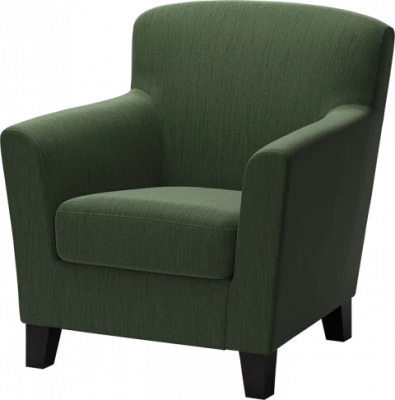 Green Upholstered Armchair Furniture PNG Image