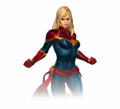 Captain Marvel Character Model PNG Image