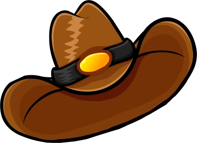 Brown Cowboy Hat Graphic Clipart