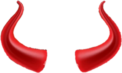 Red Devil Horns Illustration Transparent Background