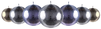 Row Of Shiny Disco Balls Free PNG