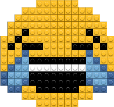 Crying Laughing Emoji Lego Bricks Free PNG