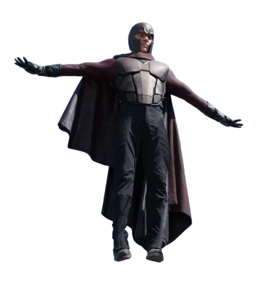Magneto Floating Character Model PNG Image
