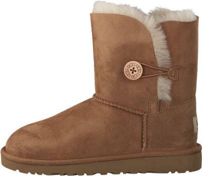 UGG Brown Suede Boot With Button Transparent Background