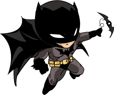 Chibi Batman Flying Clipart
