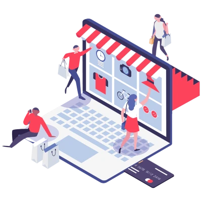 Ecommerce Online Shopping Isometric Illustration Clipart