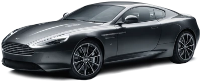 Aston Martin Virage Dark Grey Car PNG Image
