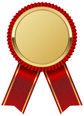 Red And Gold Award Ribbon Transparent Background