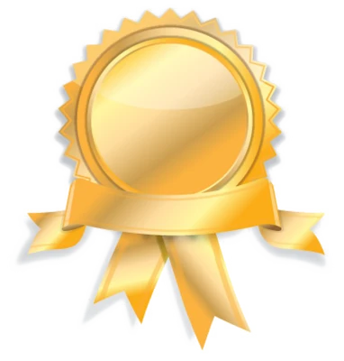 Gold Blank Award Seal Ribbon PNG Image