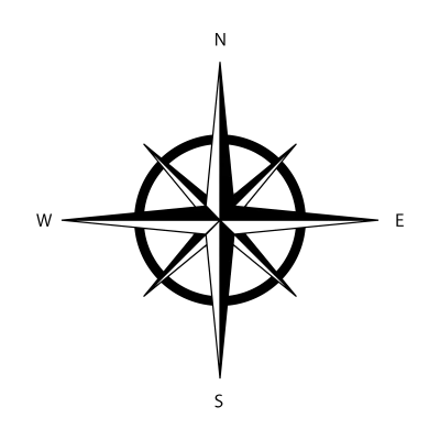 Compass Rose Vector Icon Clipart