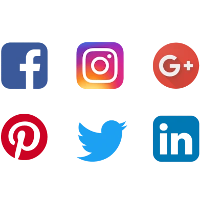 Social Media Icons Set Clipart