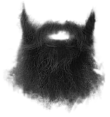 Bushy Black Beard Clipart