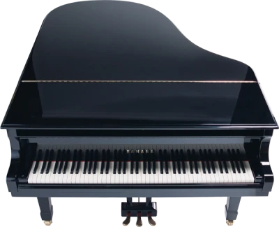 Yamaha Black Grand Piano Top View Free PNG