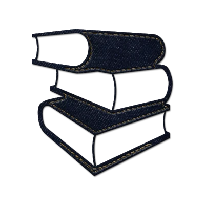 Denim Books Stack Icon Free PNG