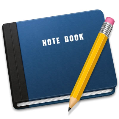 Blue Notebook And Pencil Clipart
