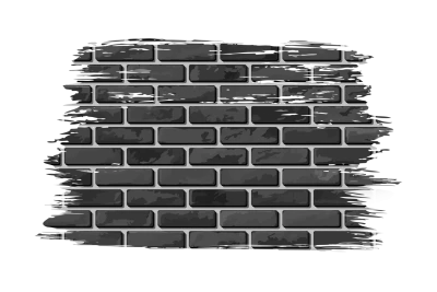 Black Brick Wall Brush Stroke Free PNG