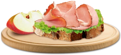 Ham Sandwich With Apple PNG Image