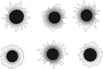 Bullet Holes Damage Effect Free PNG