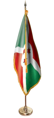 Burundi Flag On Stand Free PNG