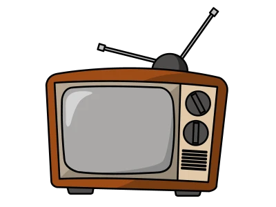Old Cartoon TV Set Free PNG
