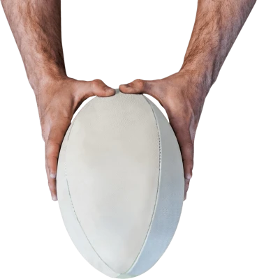 Hands Holding Rugby Ball PNG Image