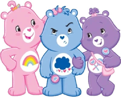 Three Care Bears Characters Clipart