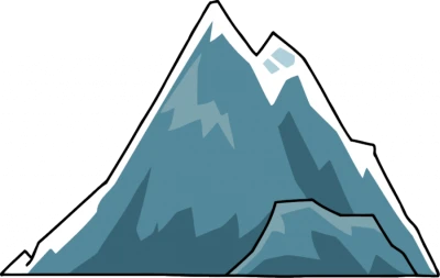 Cartoon Snow Mountain PNG Image