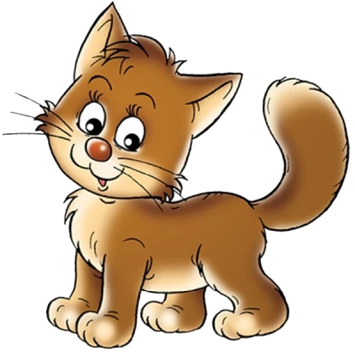 Brown Kitten Looking Back PNG Image